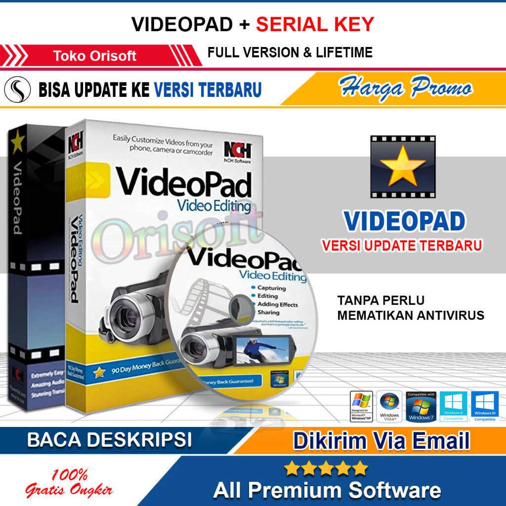 Jual NCH VideoPad Pro 13.55 Full Version Original Lifetime Bisa Update ...