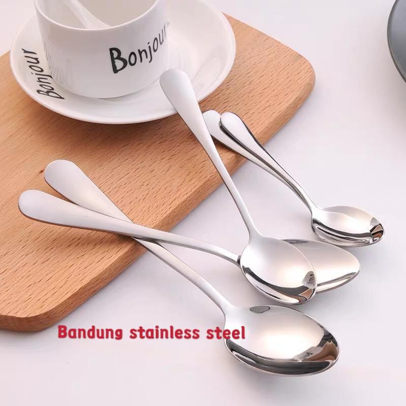 Jual sendok makan besar teh kopi kecil es krim stainless tebal hotel ...