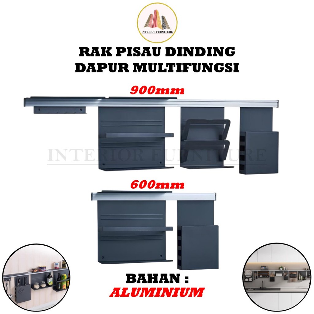 Rak Penyimpanan Panci Rak Bumbu Dapur Gantung Kitchen Set di Dinding Rak Dapur