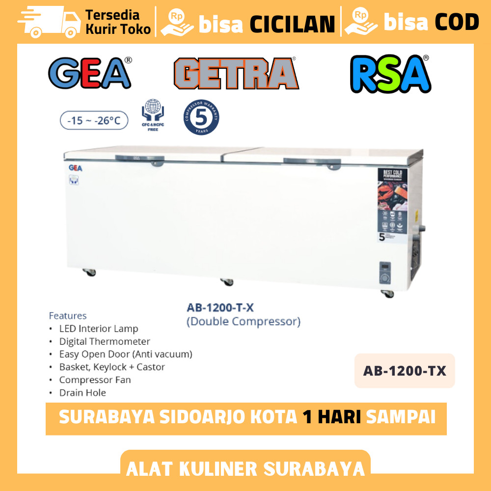 Jual GEA AB 1200 TX AB-1200-TX AB 1200 T X AB-1200-T-X CHEST FREEZER ...