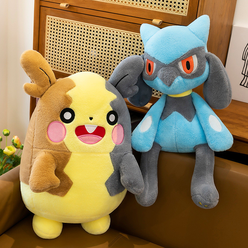 Jual 40/80cm Riolu Pokemon Pillow Doll Lucario Huge Plush Pokémon ...