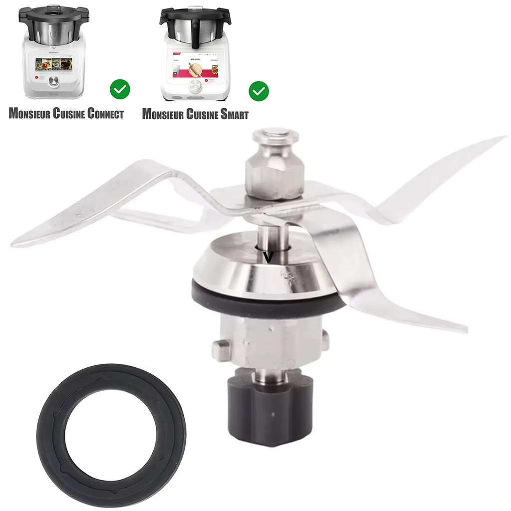 Lame De Mixeur Pour Monsieur Cuisine Connect Et Smart – Compatible Silvercrest 5T, Acier Inoxydable, 4 Lames Coupantes