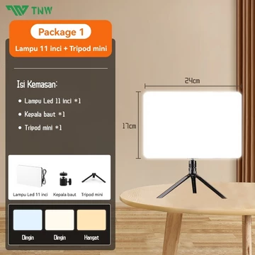 TNW 11 Inch LED Video Light Lampu Foto Studio Lighting Lampu Panel With Tripod Untuk Live Vlog