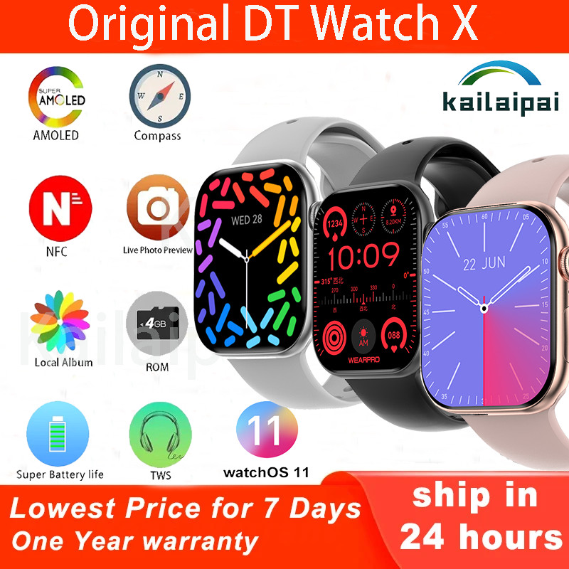 Jual 2025 DT wat X (10) Smart Wat AMOLED 4GB ROM Local Music Album TWS ...