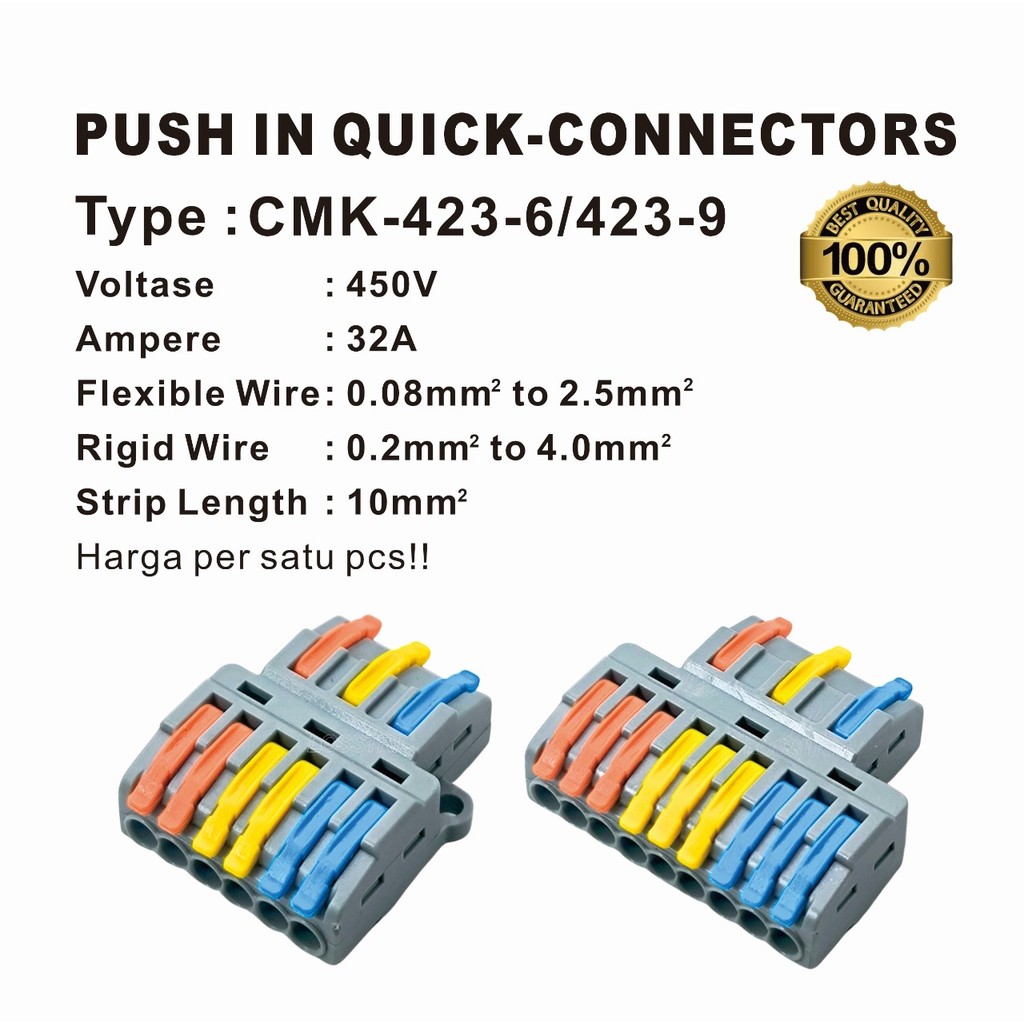 Jual Compact Terminal Block Lever Cage Connector CMK-423-6/9 | Shopee ...
