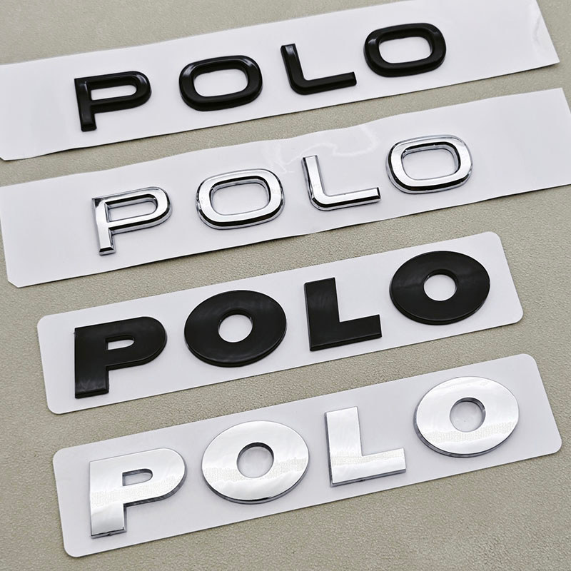 Jual 3D ABS Logo Polo Letters Badge Car Rear Trunk Emblem Sticker for ...