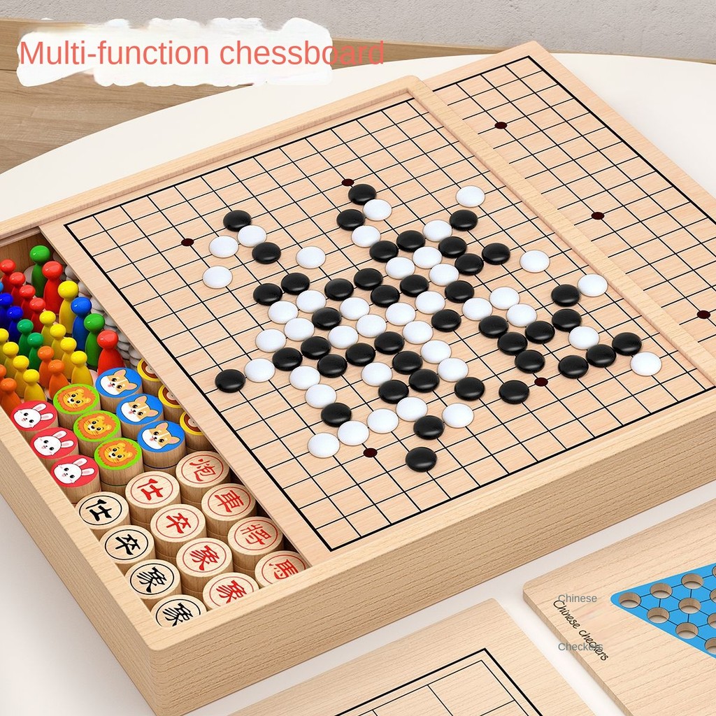 Jual Gozi Chess Flying Chess Checkers Childrens Etion Multifunction ...