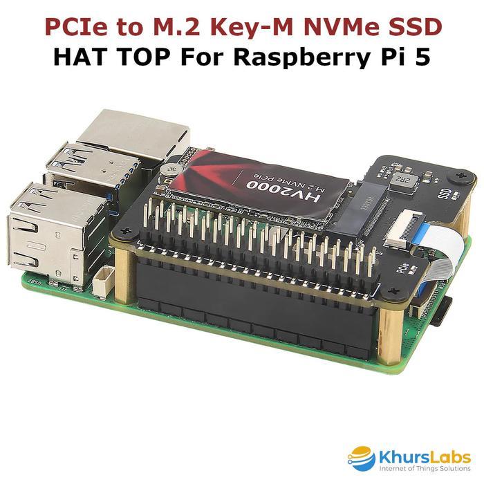 ZDE ZP517A Scheda Adattatore PCIe Per Raspberry Pi 5, Supporta SSD M.2 NVMe 2230/2242/2260/2280, Con Dissipatore E Compatibilità Gen2/Gen3