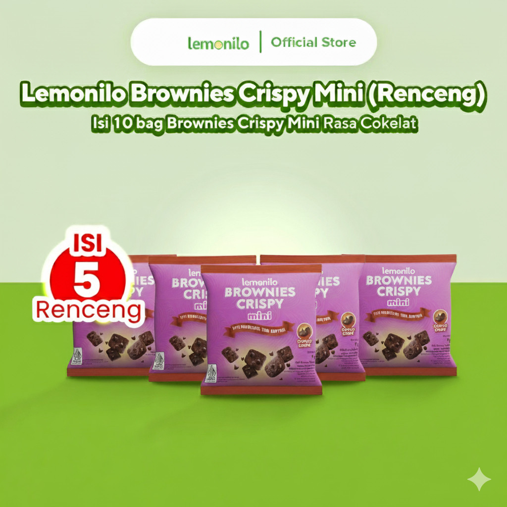 Jual Lemonilo Brownies mini crispy renceng isi 5 x 9gr kripik brownis ...