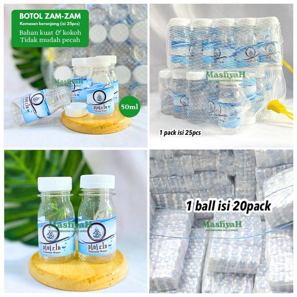 Jual BOTOL ZAM ZAM 30ML 50ML 80ML 20PCS 25PCS ZAMZAM BOTOL REPACK ...