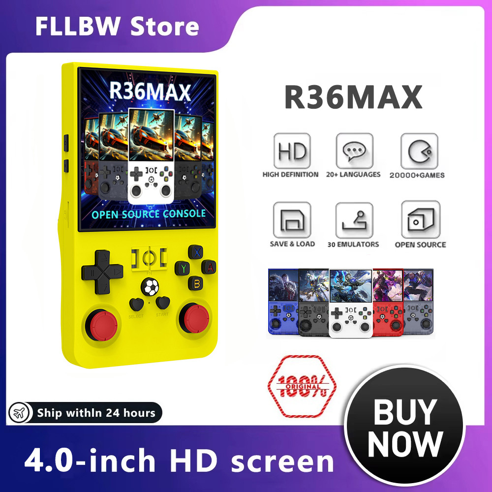 Jual R36 MAX Retro Handheld Game 4.0In IPS Screen Console 128GB ...