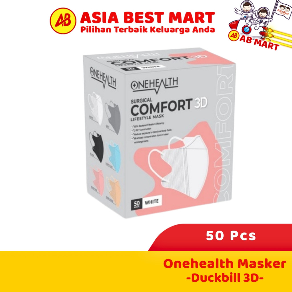 Jual Onehealth One Health Duckbill Masker 50 Pcs ( Warna Random/Chat ...