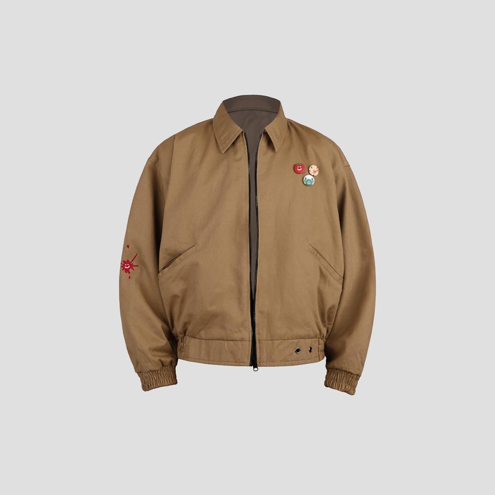 Jual FAITH FADE x KEBAB MONSTER - Stained Reversible Jacket (Khaki ...