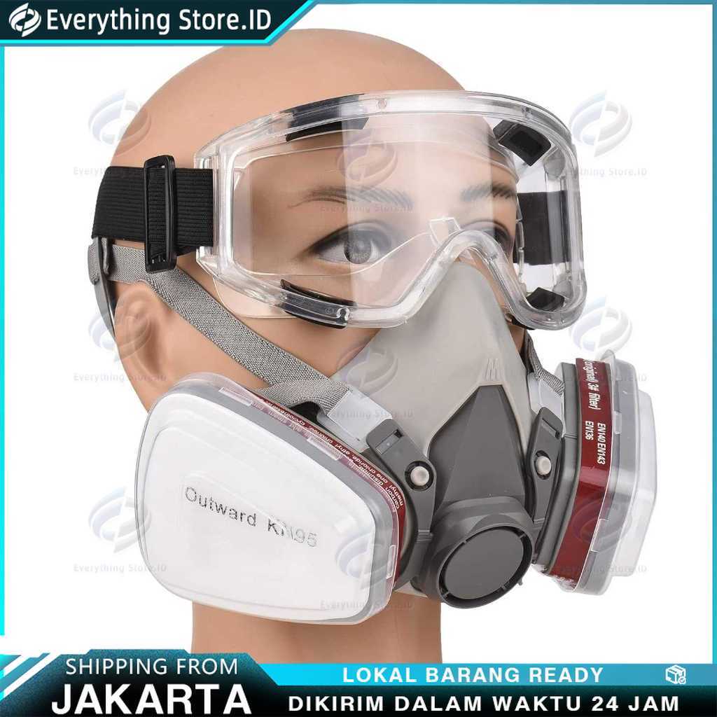 Jual TaffGUARD Masker Gas Respirator Full face / Masker Cat Safety ...