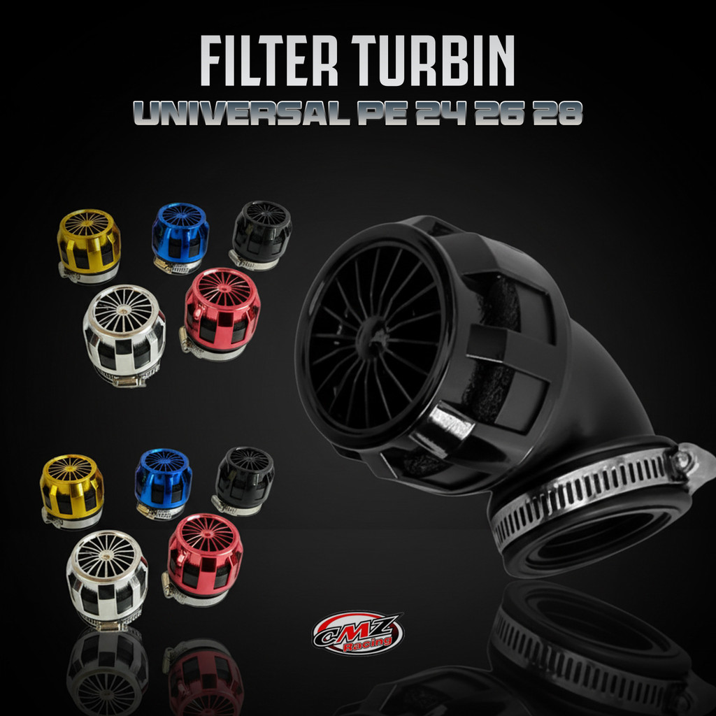 Jual Filter Karbu Model Turbin 35MM 42MM 48MM Filter Udara Racing ...