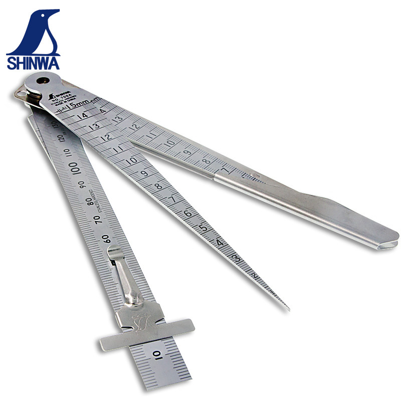 Jual SHINWA Gap Wedge Feeler Stainless Steel hole Ruler Aperture Gauge ...