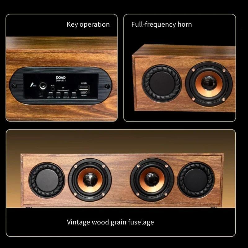 Jual Wooden Bluetooth Speakers Portable Wireless Subwoofer Mega Bass ...