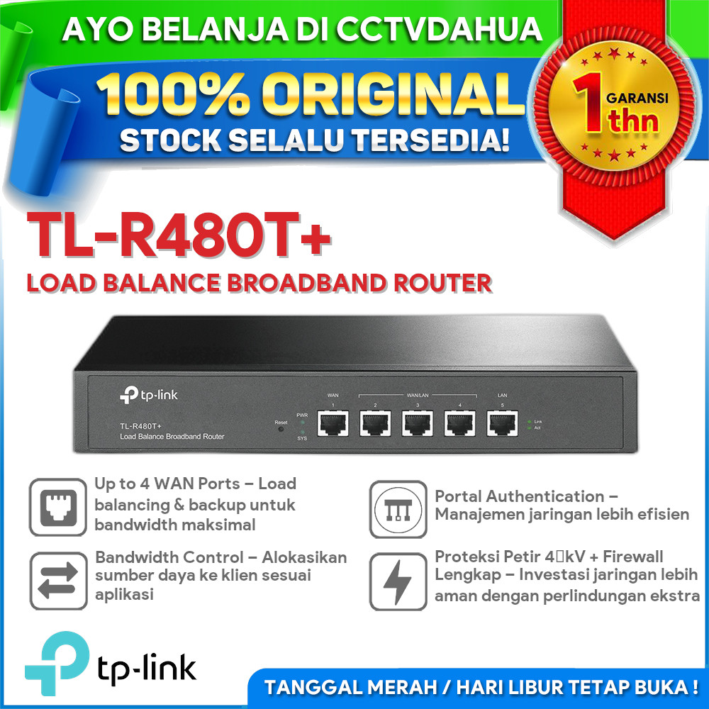Jual TP-LINK TL-R480T+ LOAD BALANCE BROADBAND ROUTER | Shopee Indonesia