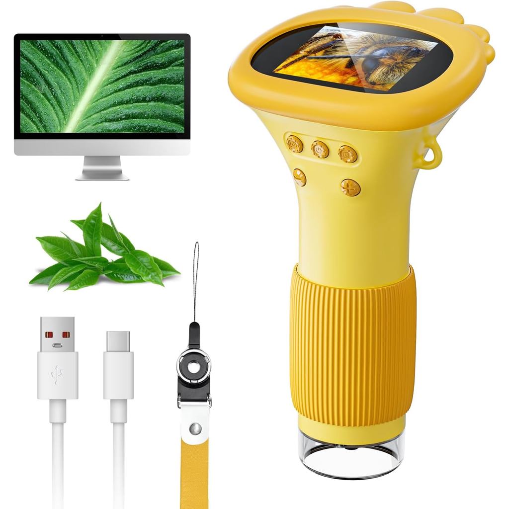 Jual Microscope for Kids Pocket Portable 2 Inch IPS Screen 1000X ...