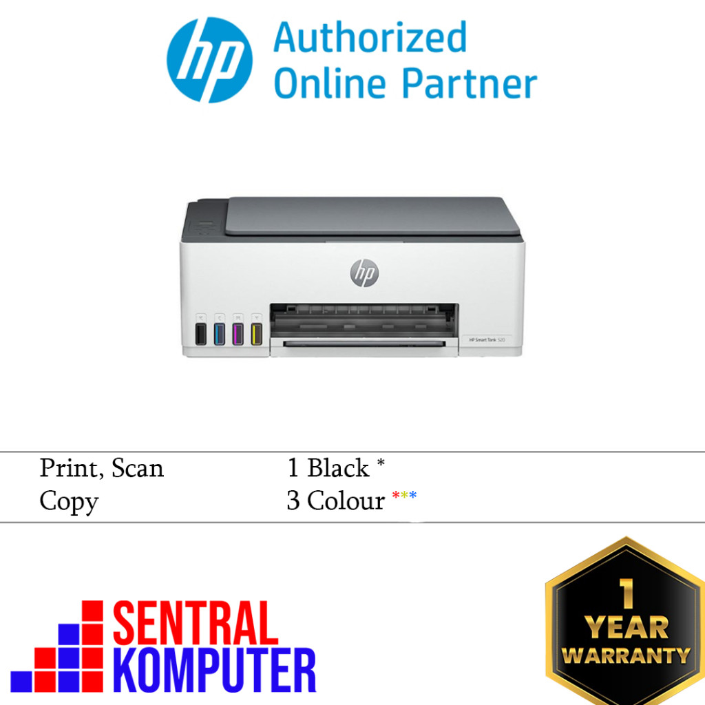 Jual Printer HP 520 580 Smart Ink Tank AIO USB ( Print Scan Copy ...