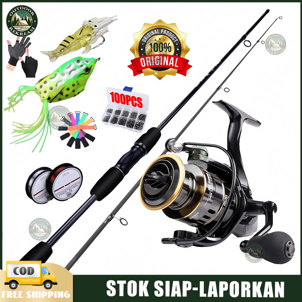 Set Alat Pancing1000-7000 Series Power Hand/Double Rocker Max Drag 15kg Joran Pancing Set Pancing colokan 1.6M-2.4M EVA Handle Dengan Bahan Serat Karbon Joran Pancing Set Lengkap