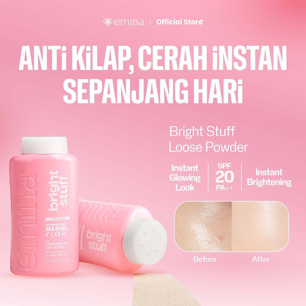 Jual NEW! Emina Bright Stuff Loose Powder 55 g - Bedak Tabur Cerah ...