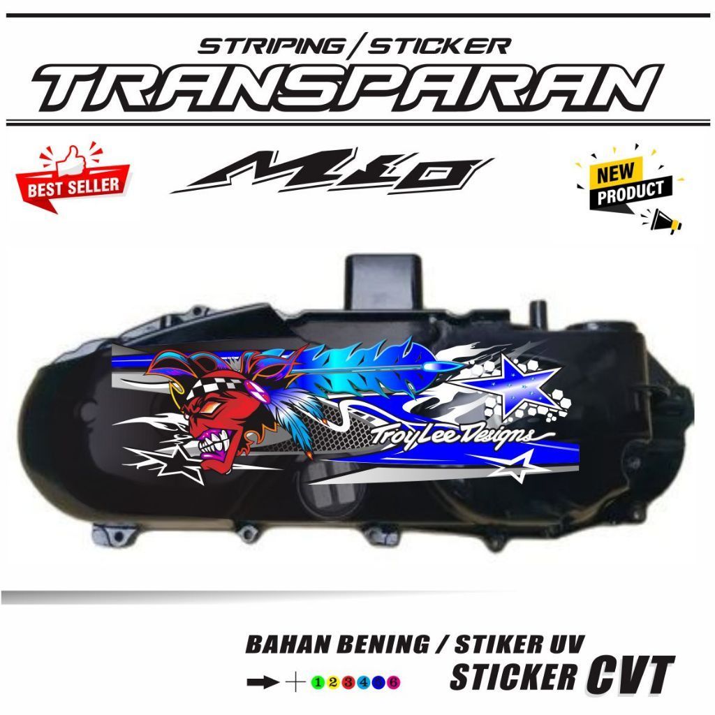 Jual VARIASI CVT MIO STIKER CVT TRANSPARAN / STIKER ALL CVT MIO OLD MIO ...