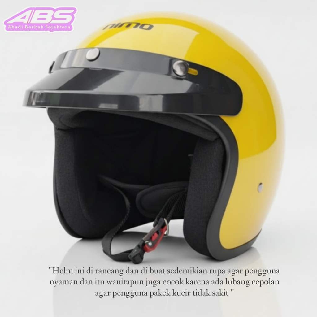 Jual Helm Vespa Retro Nimo N-S YELLOW Solid series | Shopee Indonesia