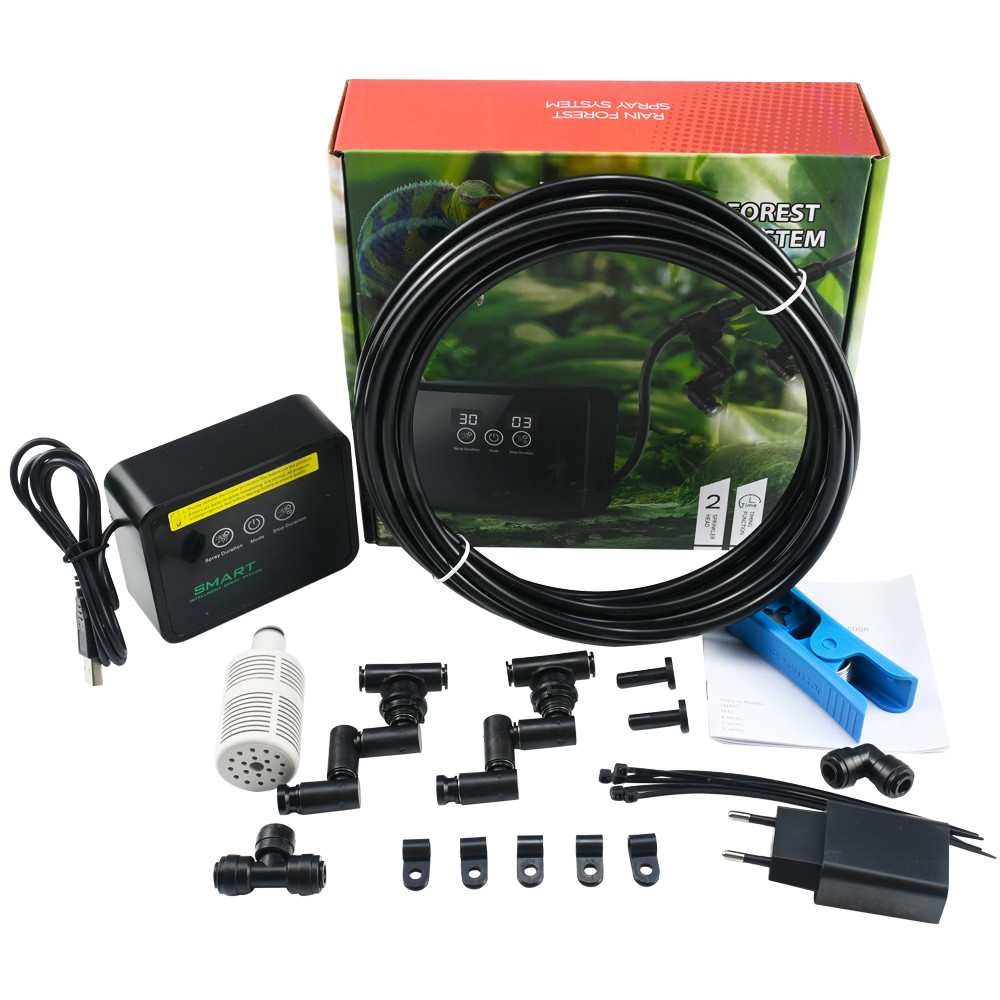 Intelligent Reptile Fogger-spuitsysteem, Eenvoudig Te Installeren, 360 Graden Verstelbare Verneveling, Complete Reptielluchtbevochtiger, Automatische Timing