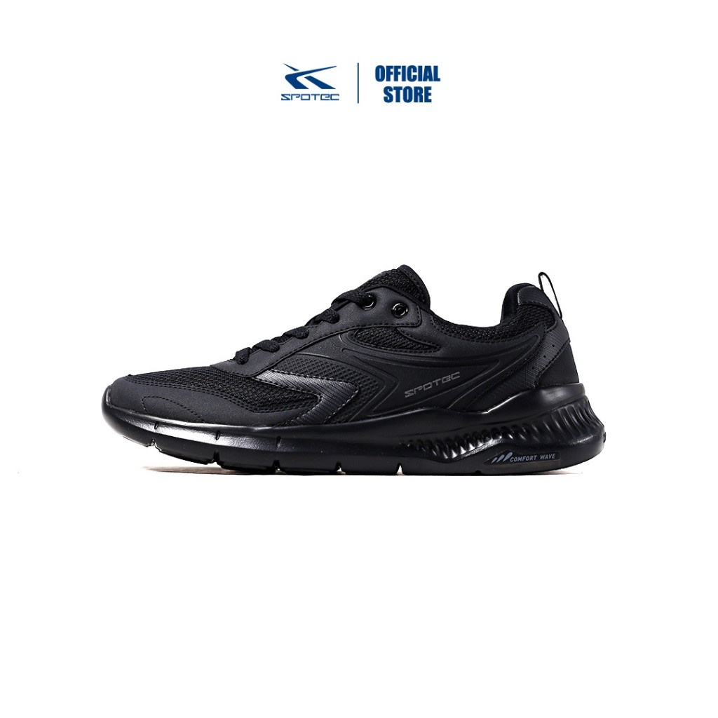 Jual SPOTEC Sneakers Rosco Sepatu Sneaker Pria Wanita Hitam - Hitam ...