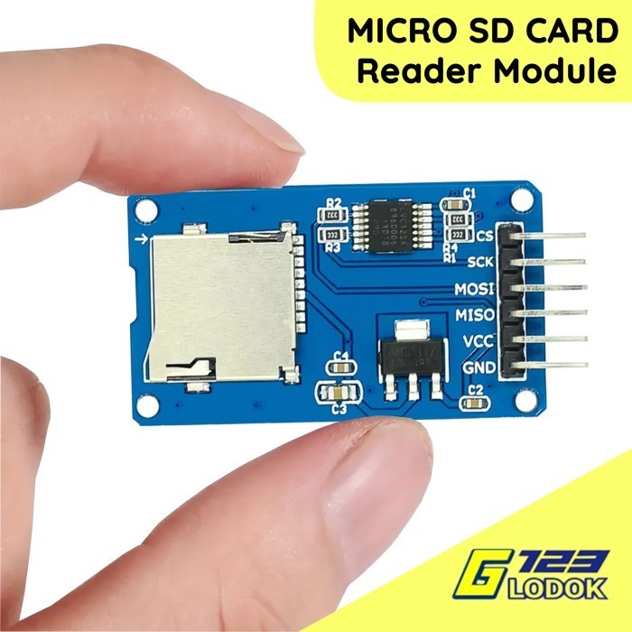 Jual Micro SD Card Mini TF Reader Writer SPI Adapter Module For Arduino ...