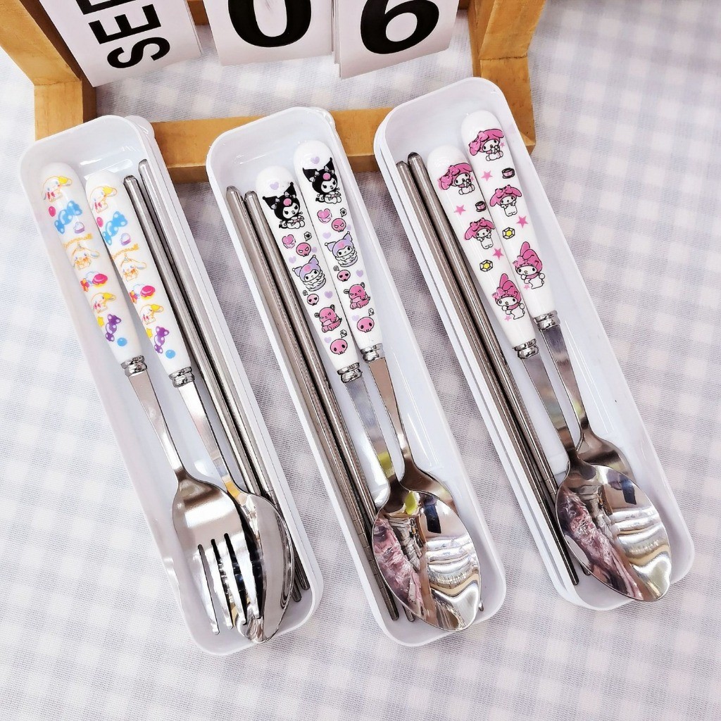 Jual ACCSTORE - Set Alat Makan Peralatan Makan Sandok Garpu Sumpit ...