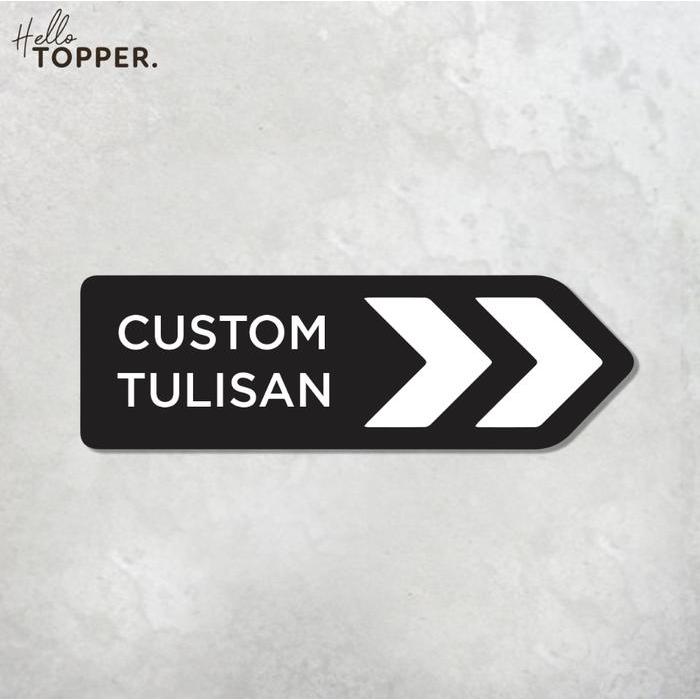 Jual Custom Tulisan Sign Akrilik Panah Penunjuk Arah Tempat UV Print ...