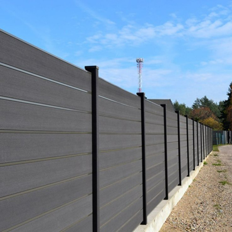 Jual Weatherproof WPC Fence Panels Modern Design Composite Fencing for ...
