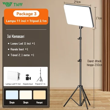 TNW 11 Inch LED Video Light Lampu Foto Studio Lighting Lampu Panel With Tripod Untuk Live Vlog