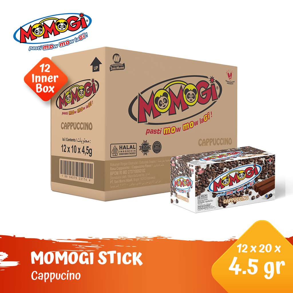 Jual Momogi Stick Cappucino 4.5gr (1 Karton 12 Box) | Shopee Indonesia