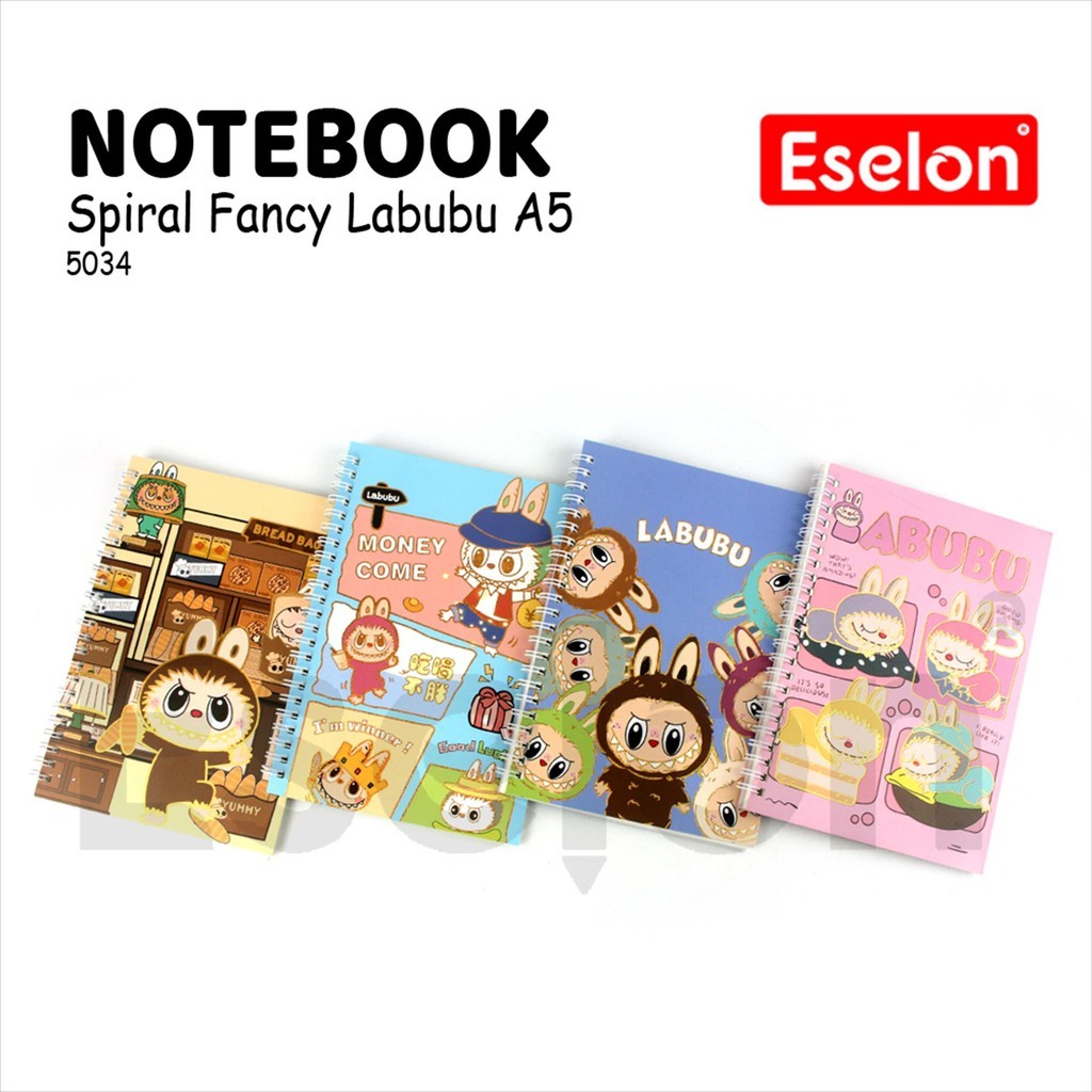 Jual Note Book Spiral A5 Karakter / Diary Spiral A5 Fancy 58 lembar ...
