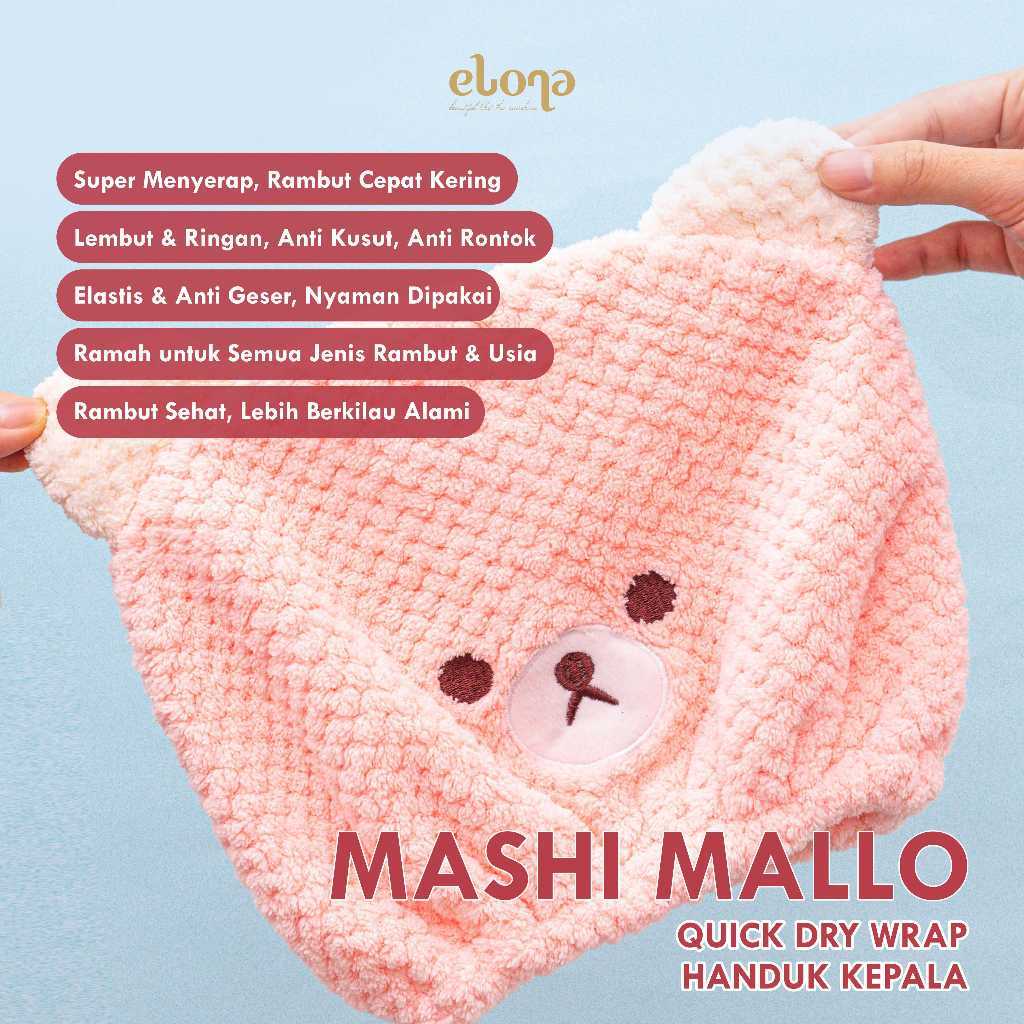 Jual Elona Mashi Mallo ~ Quick Dry Wrap ( handuk pengering rambut cepat ...