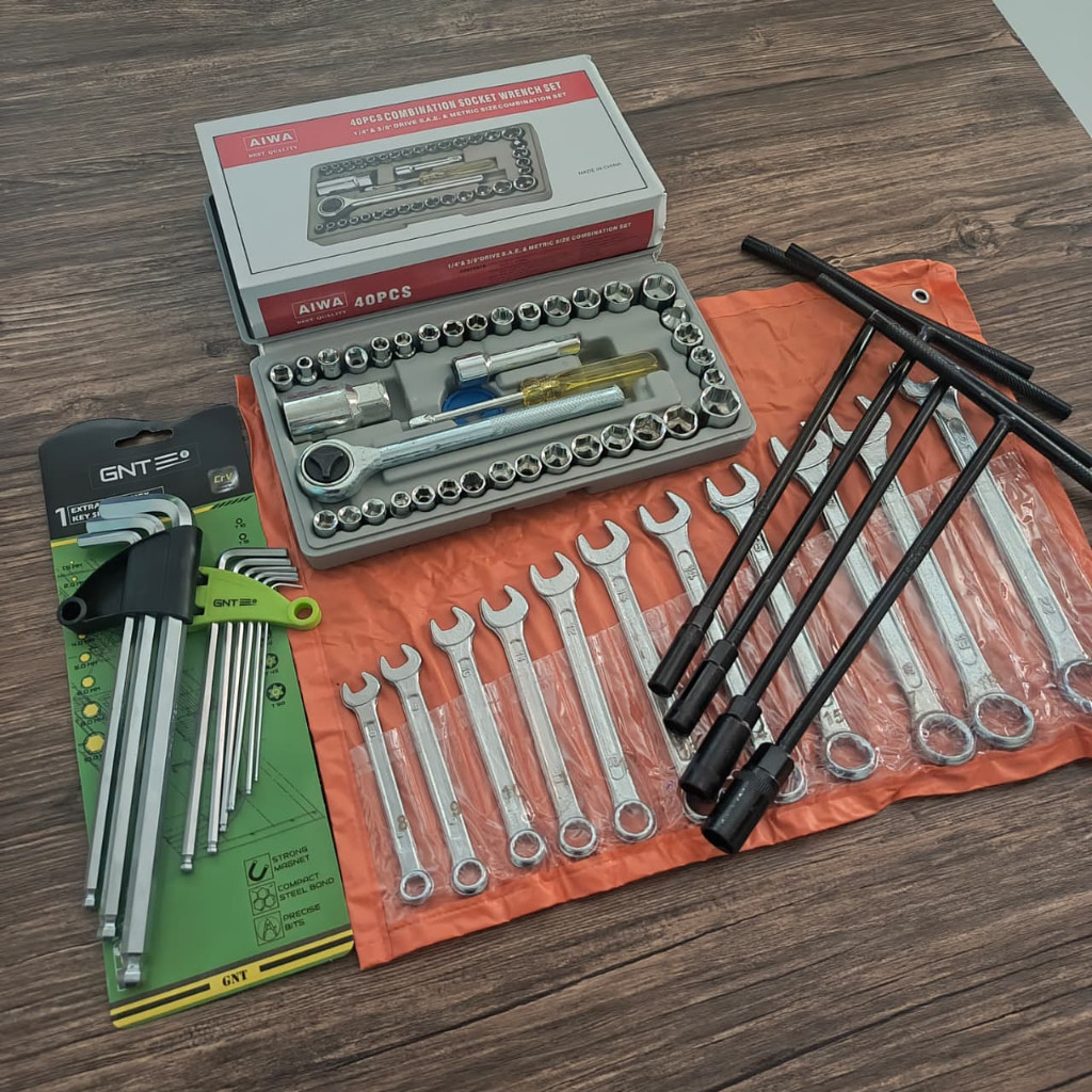 Jual PROMO PAKET KUNCI 1 SET LENGKAP 4 Set /Kunci Sok Set 40pcs + Kunci ...