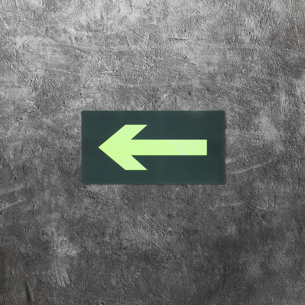 Jual 8Pcs Emergency Exit Arrow Stickers Glow Dark Waterproof Self ...