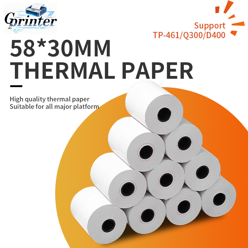 Jual Gprinter Kertas kasir thermal murah 58x30 10roll SUPPROT POS-58b ...