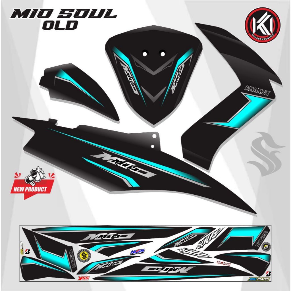 Jual STICKER MOTOR STRIPING VARIASI LIS MOTOR MIO SOUL OLD / STICKER ...