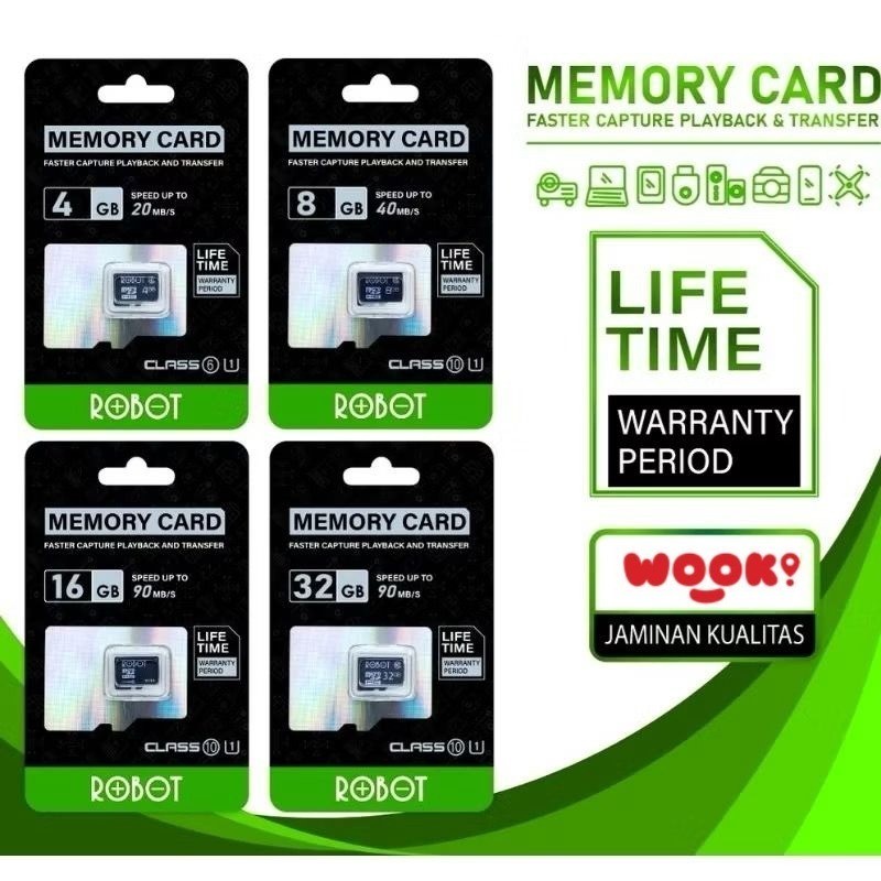Jual [ P.A889 ]- ROBOT Memory Card Microsd 4Gb / 8Gb /16Gb / 32Gb ...