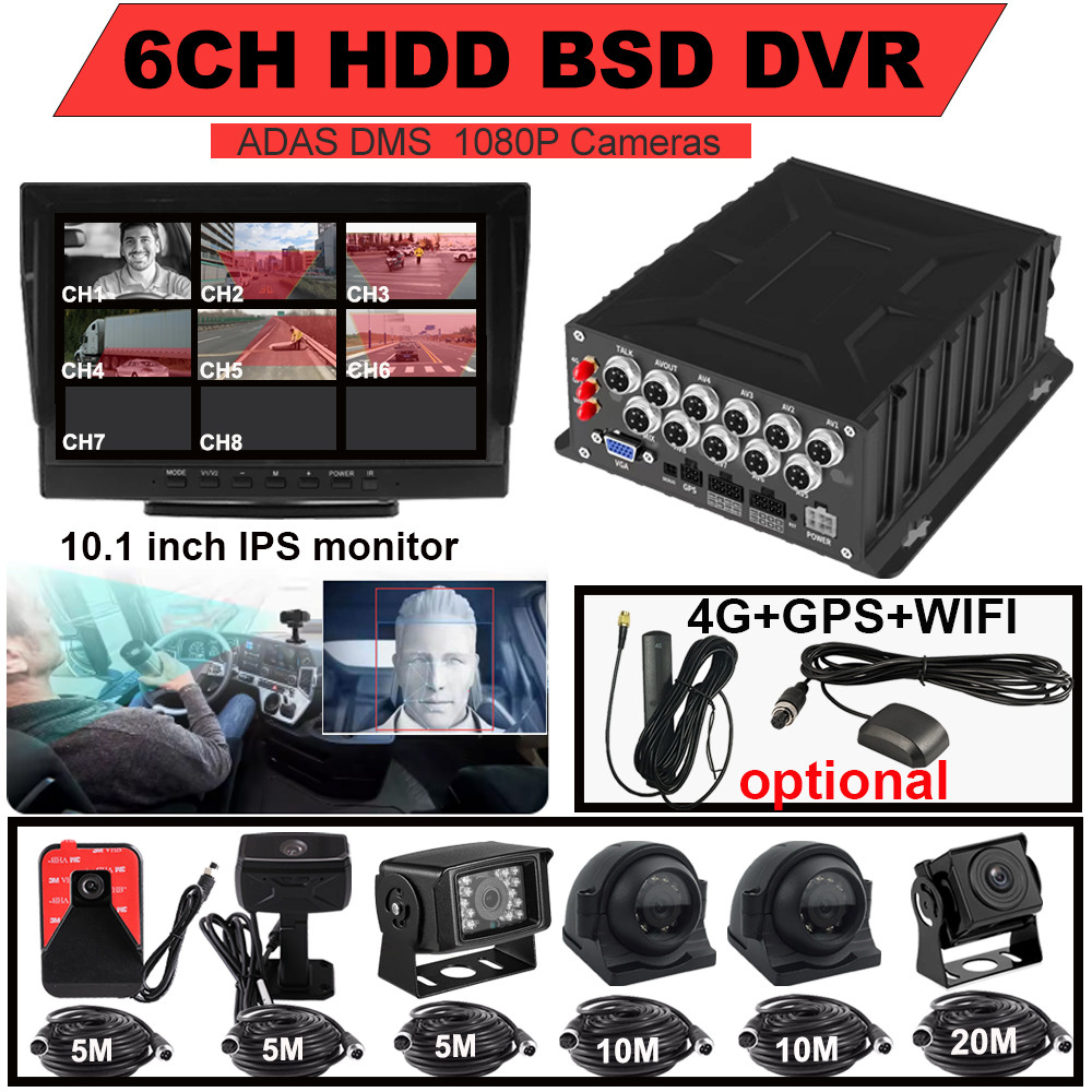 Jual 6 annel MDVR Hisilicon 10.1