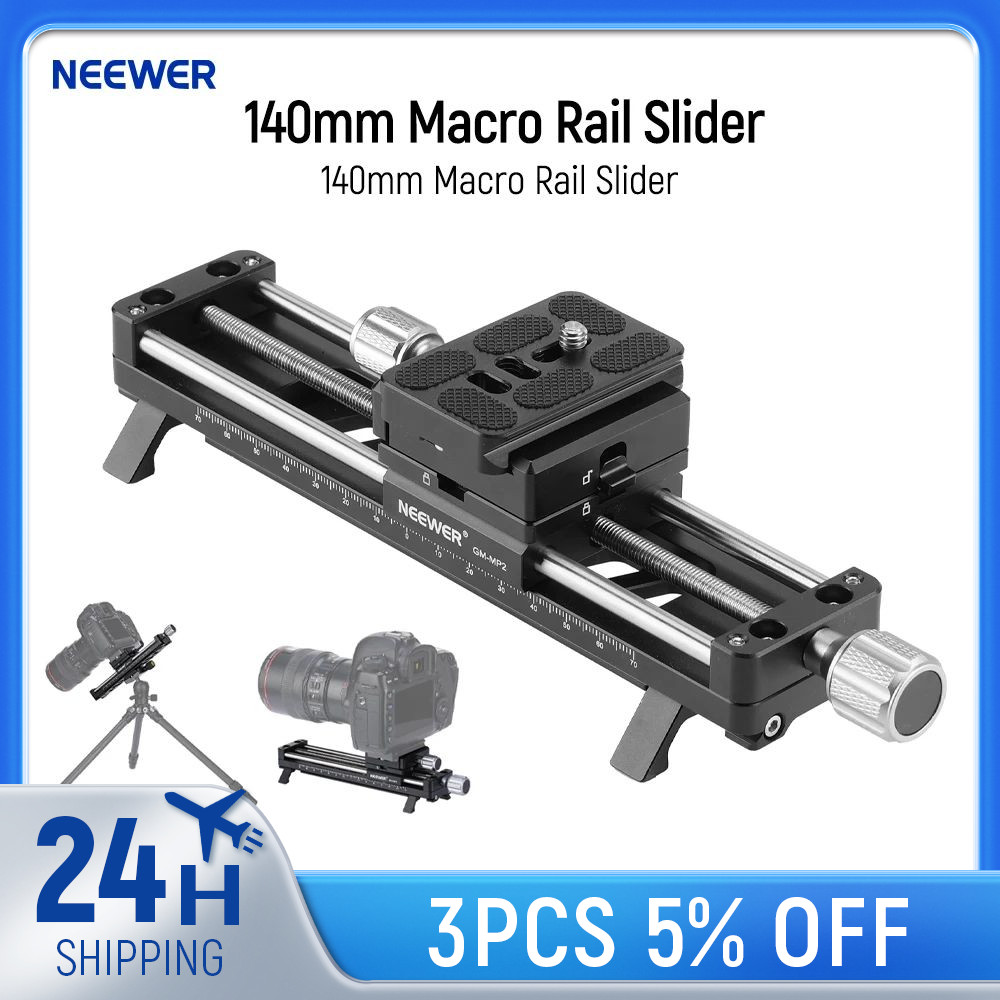 Jual NEEWER 140mm Macro Focusing Rail, Macro Rail Slider with 360 ...