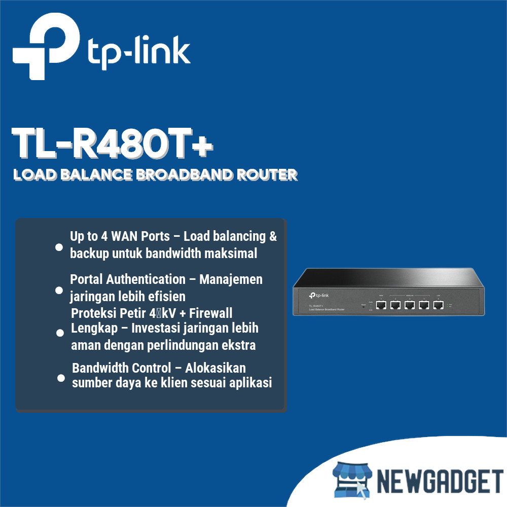 Jual TP-LINK TL-R480T+ LOAD BALANCE BROADBAND ROUTER | Shopee Indonesia