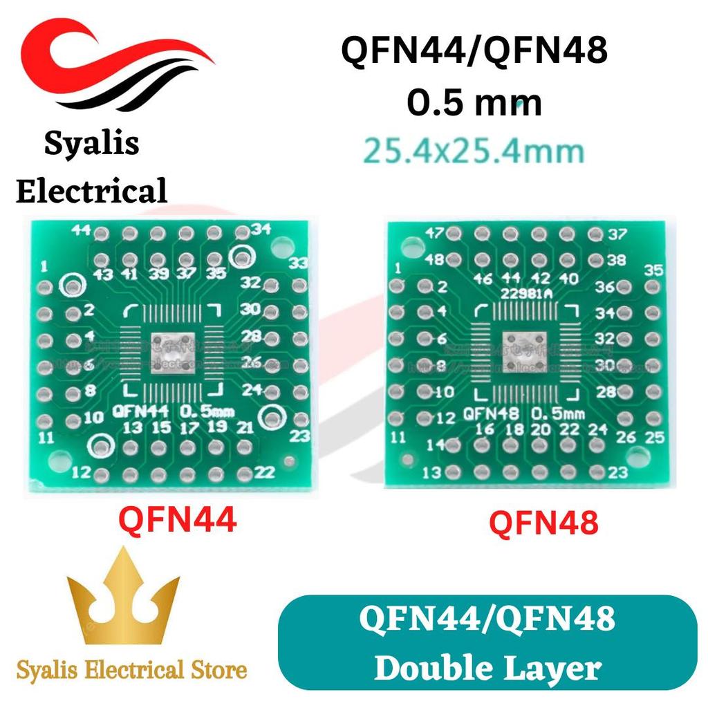 Jual QFN44 dan QFN48 LQFP44 LQFP48 adapter board PCB project SMD to DIP ...