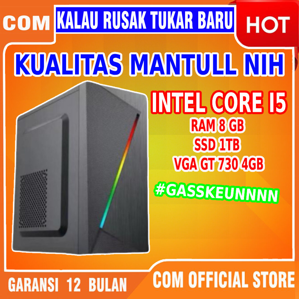 Jual PC GAMING fullset murah cpu Komputer computer i5 rakitan Ram 8Gb ...