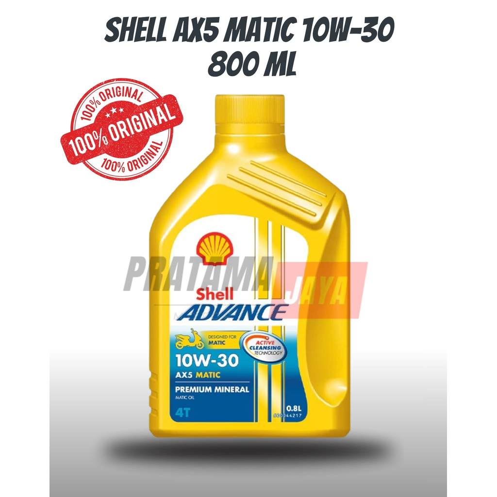 Jual OLI SHELL ADVANCE AX5 SCOOTER 10W30 0.8L ORIGINAL | Shopee Indonesia