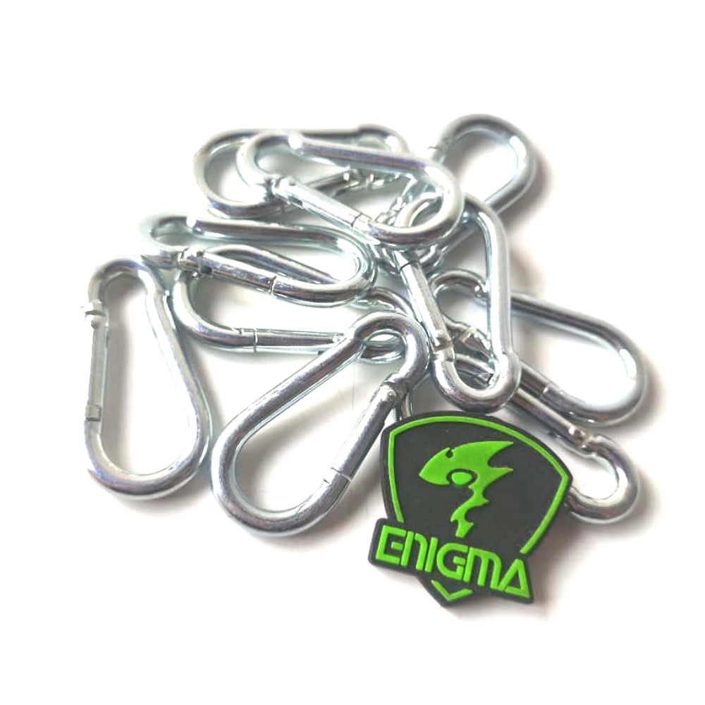 Moschettone In Acciaio 8mm X 80mm - Clip A Molla Robustissima Per Escursionismo E Campeggio